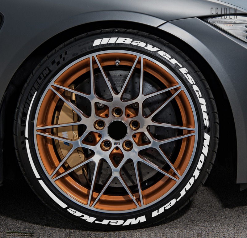 그리븐 BMW 풀네임 타이어 레터링 스티커 TRP033